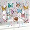 Whaline 30Pcs Butterfly Floral Hanging Swirl Decoration Vintage Summer Ceiling Hanging Spirals Watercolor Flower Hanging Ornaments
